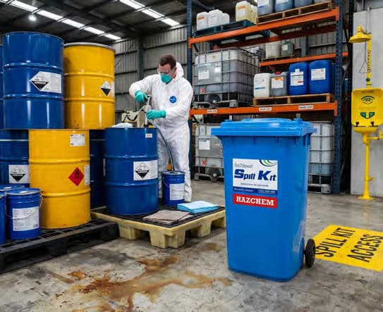 Chemical spill kit 240l | (hazchem rated) | spillmaster. Com. Au