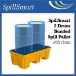 2 drum spill pallet bund with drain | spillmaster. Com. Au