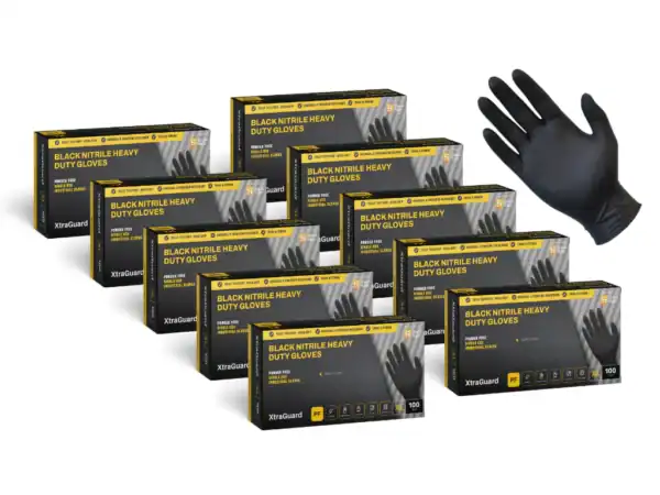 Black nitrile disposable gloves | spillmaster. Com. Au