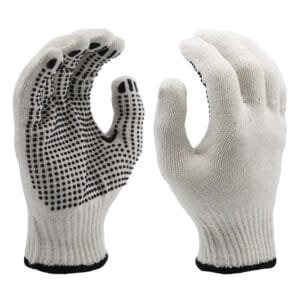 Polycotton gloves with pvc dots | spillmaster. Com. Au