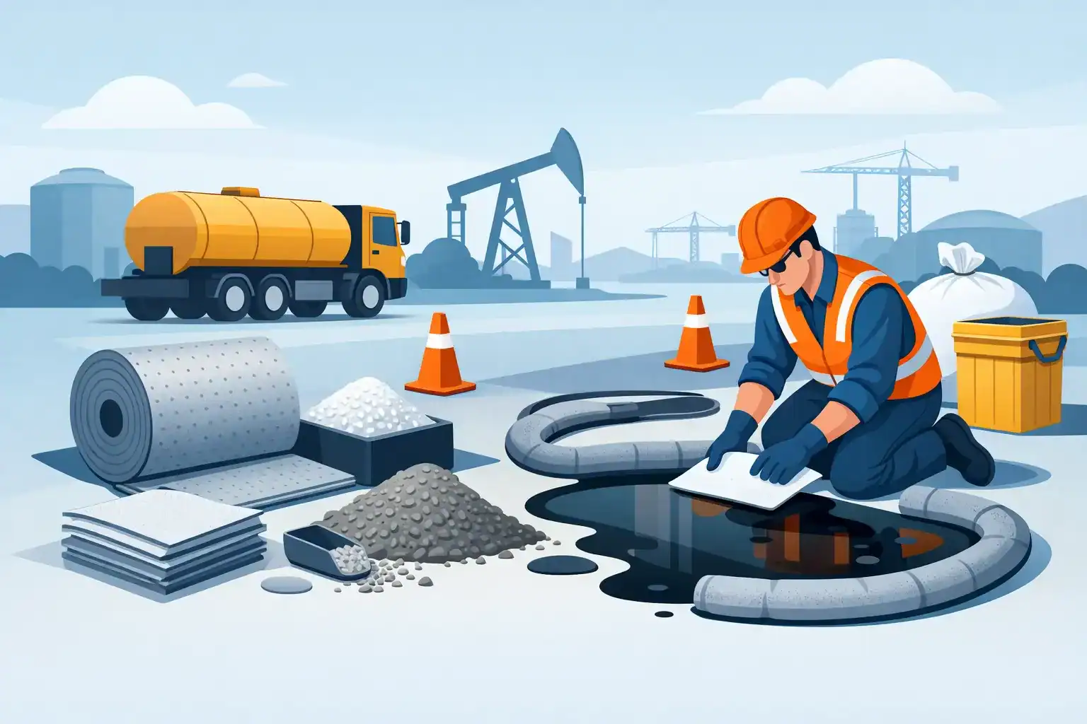 Best absorbents for oil leaks at worksites | spillmaster. Com. Au