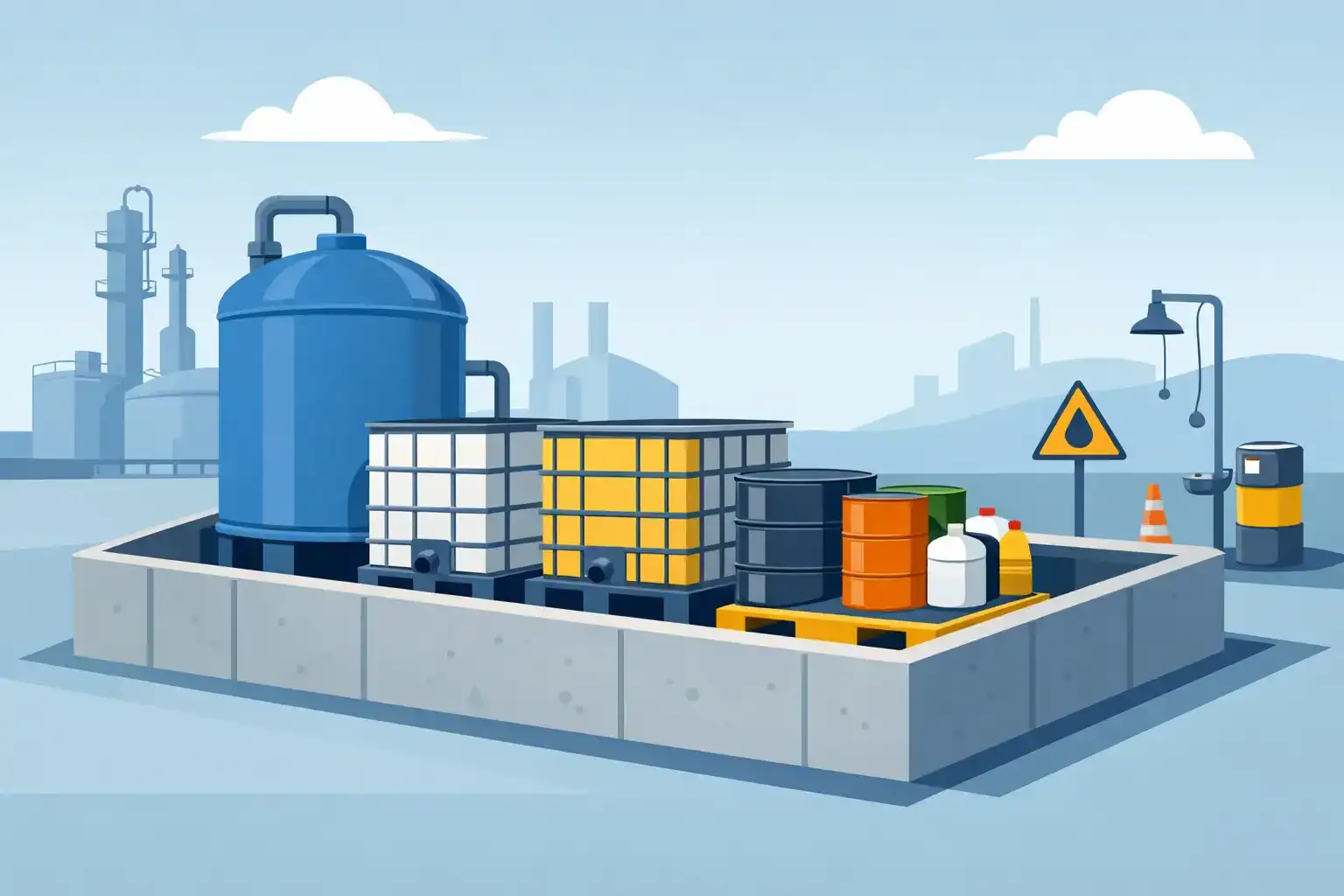 Chemical storage bunds for safer worksites | spillmaster. Com. Au
