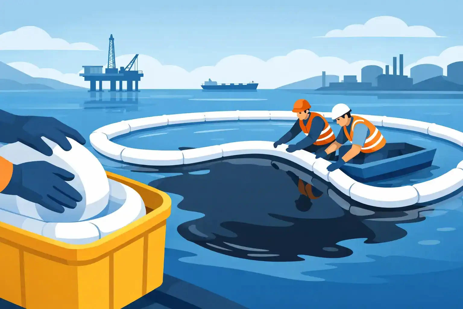 How to deploy absorbent booms for spill control | spillmaster. Com. Au