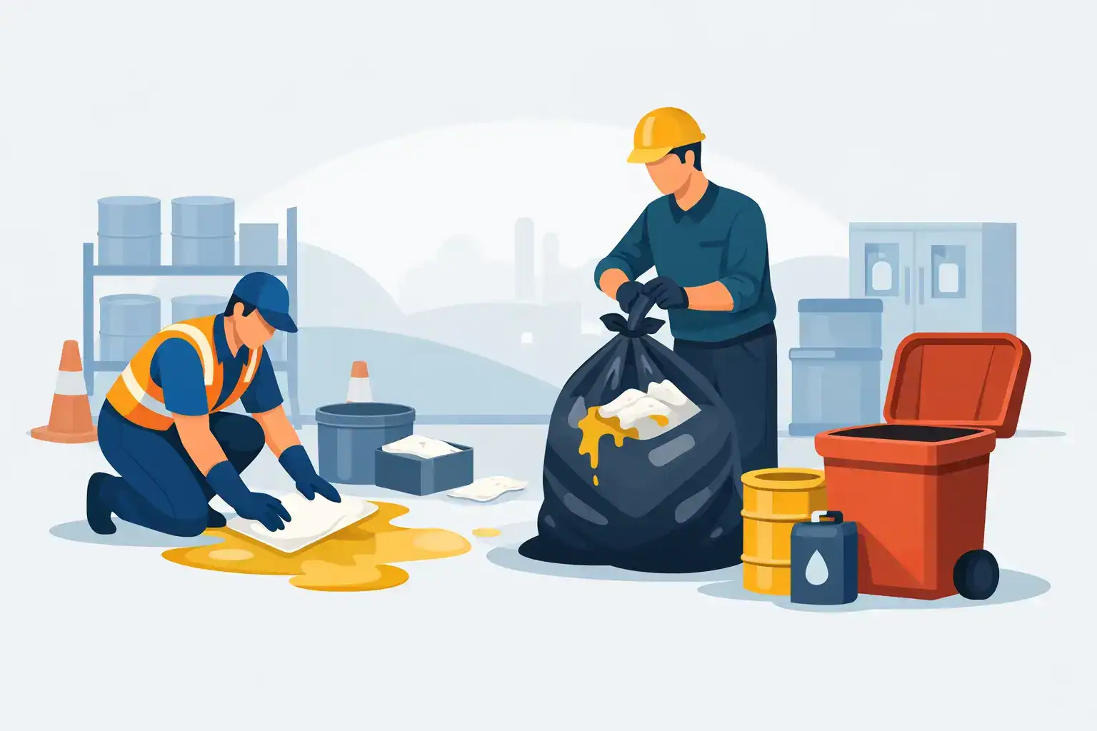 How to dispose absorbents after a workplace spill | spillmaster. Com. Au