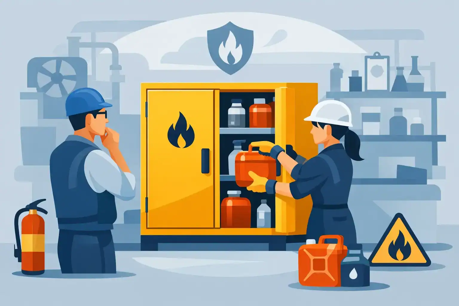 Why use flammable safety cabinets at work? | spillmaster. Com. Au