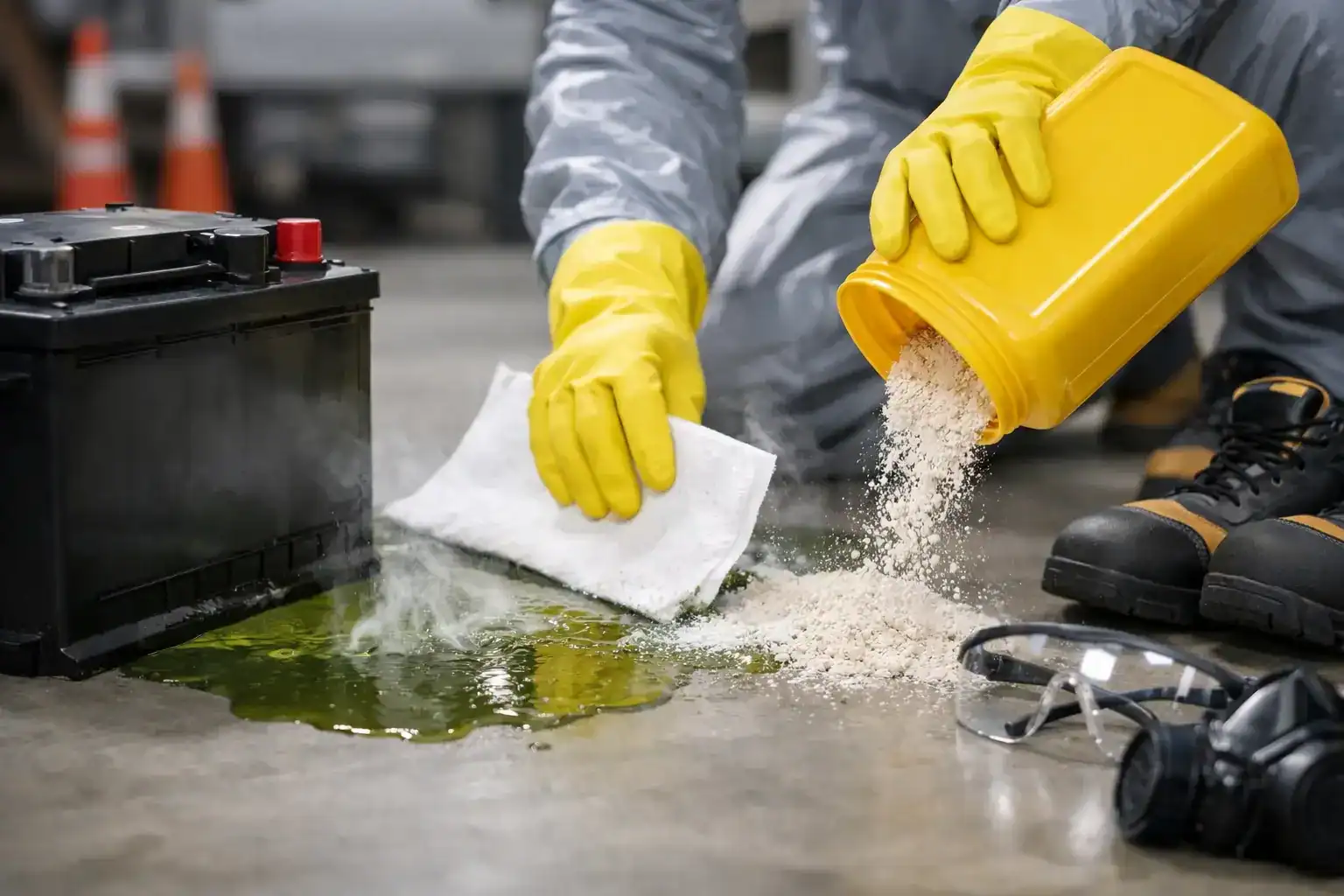 Battery acid spill guide for safer worksites | spillmaster. Com. Au
