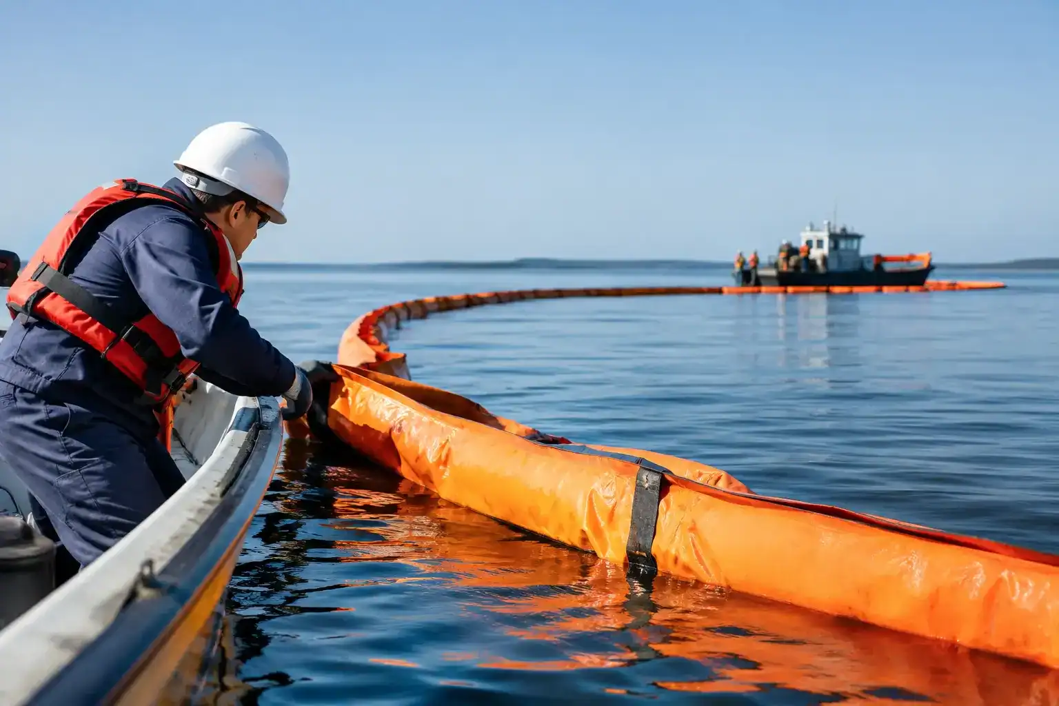 How to deploy containment boom at a spill site | spillmaster. Com. Au