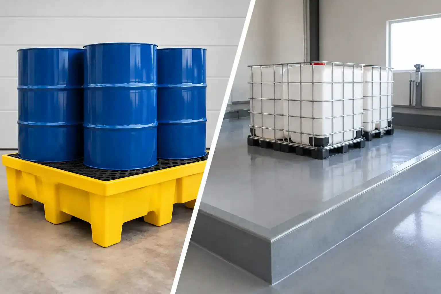 Sump pallet versus bunded floor: which fits? | spillmaster. Com. Au