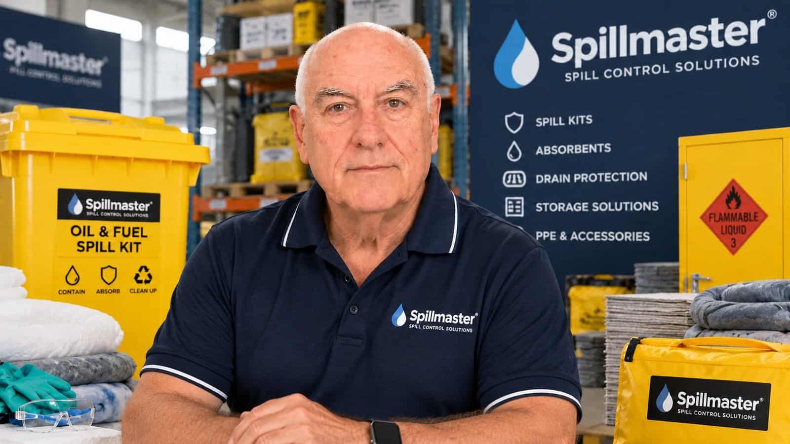 AI-generated representation of Barry with Spillmaster spill response products