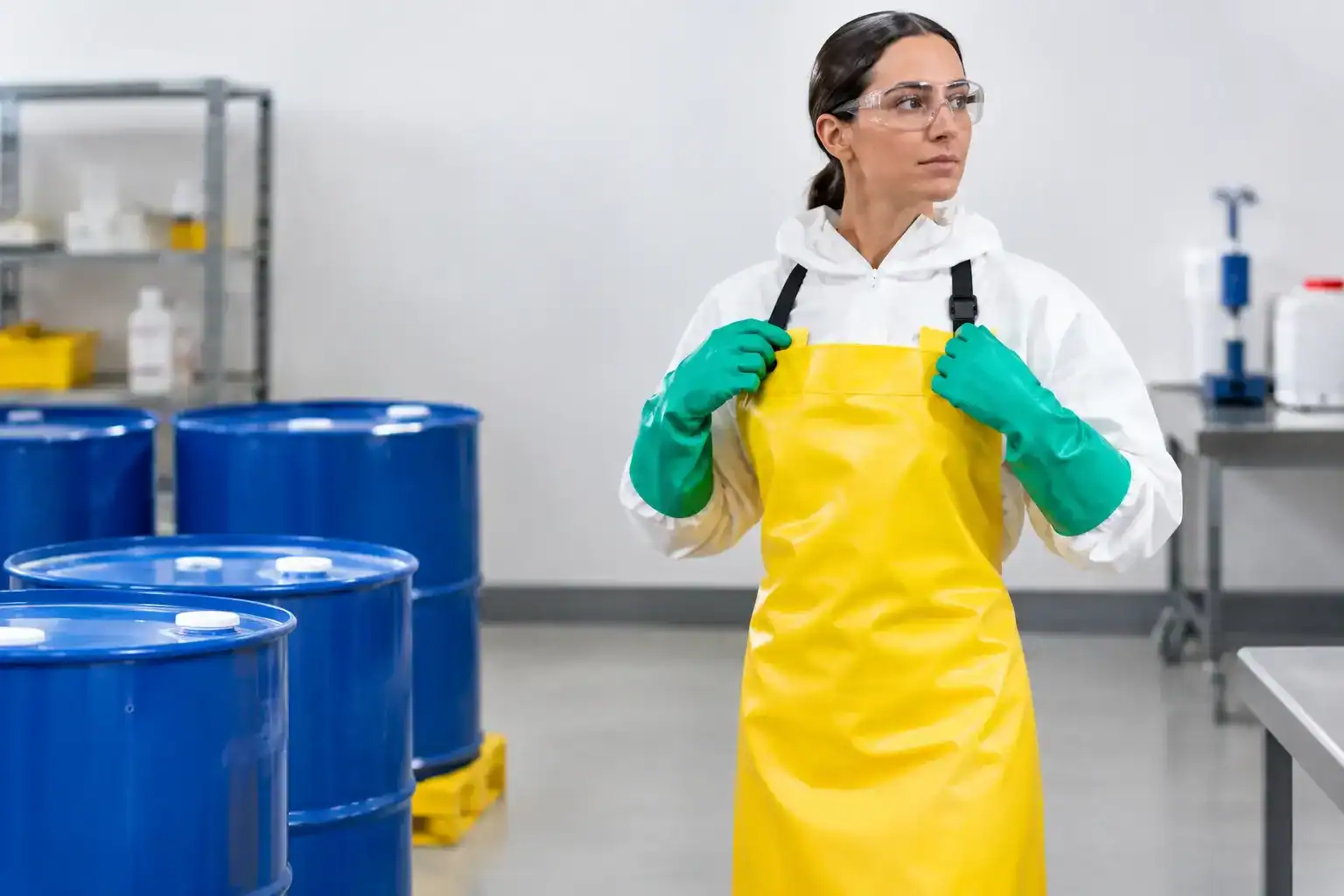 Chemical aprons for safer hazardous work